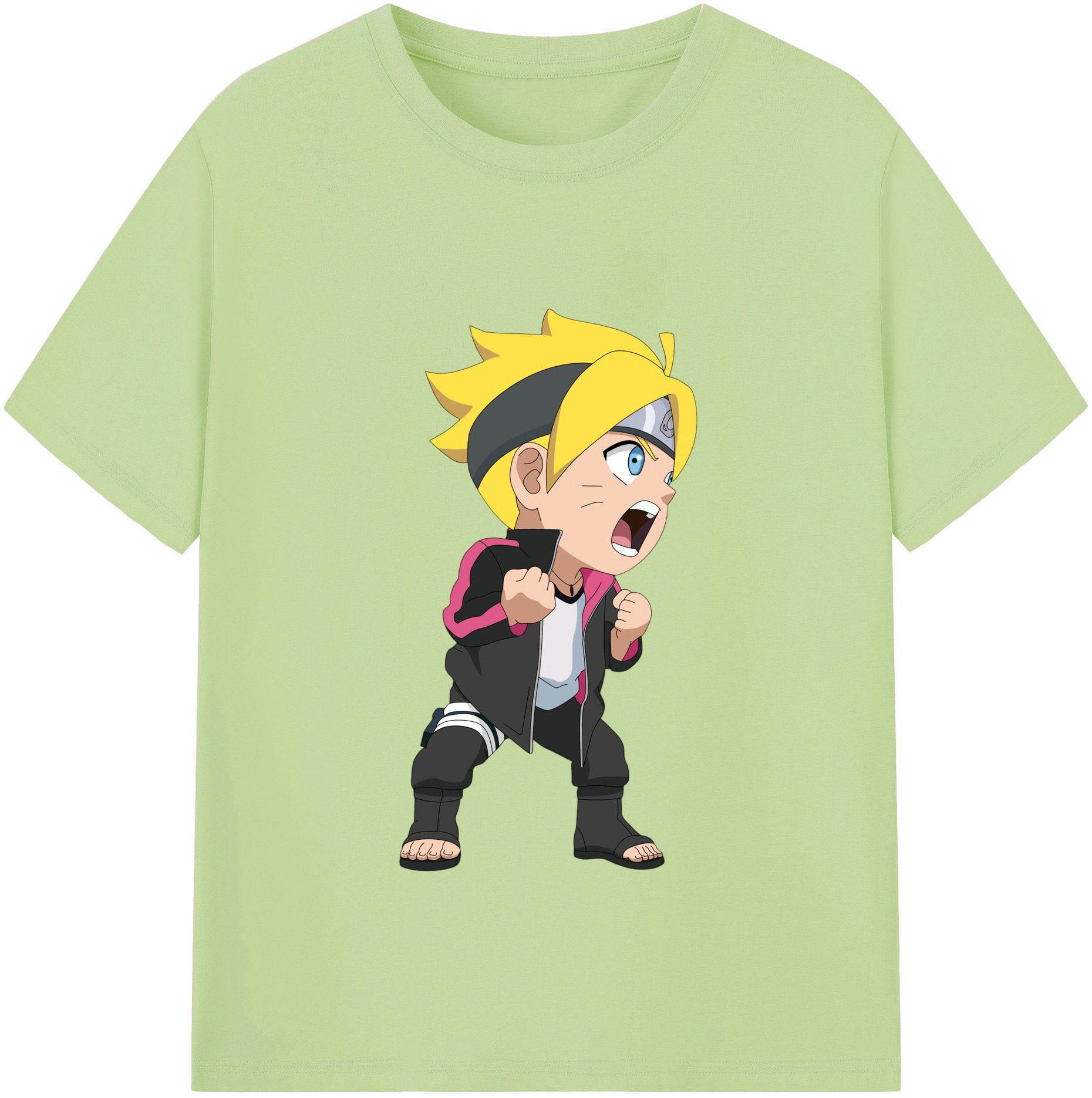 （画像用） NARUTO -ナルト- うずまき ボルト Uzumaki Boruto 綿100％半袖Tシャツ（フロントプリント）